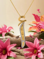 A delicate necklace beautifully styled with a floral-inspired pendant. Feminine and eye-catching, it makes a lovely addition to both everyday and occasion looks.