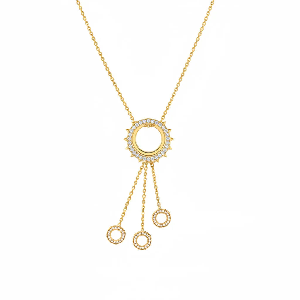 A sophisticated necklace styled with multiple delicate elements for an elegant layered effect. Perfect for creating a refined and feminine look with minimal effort.