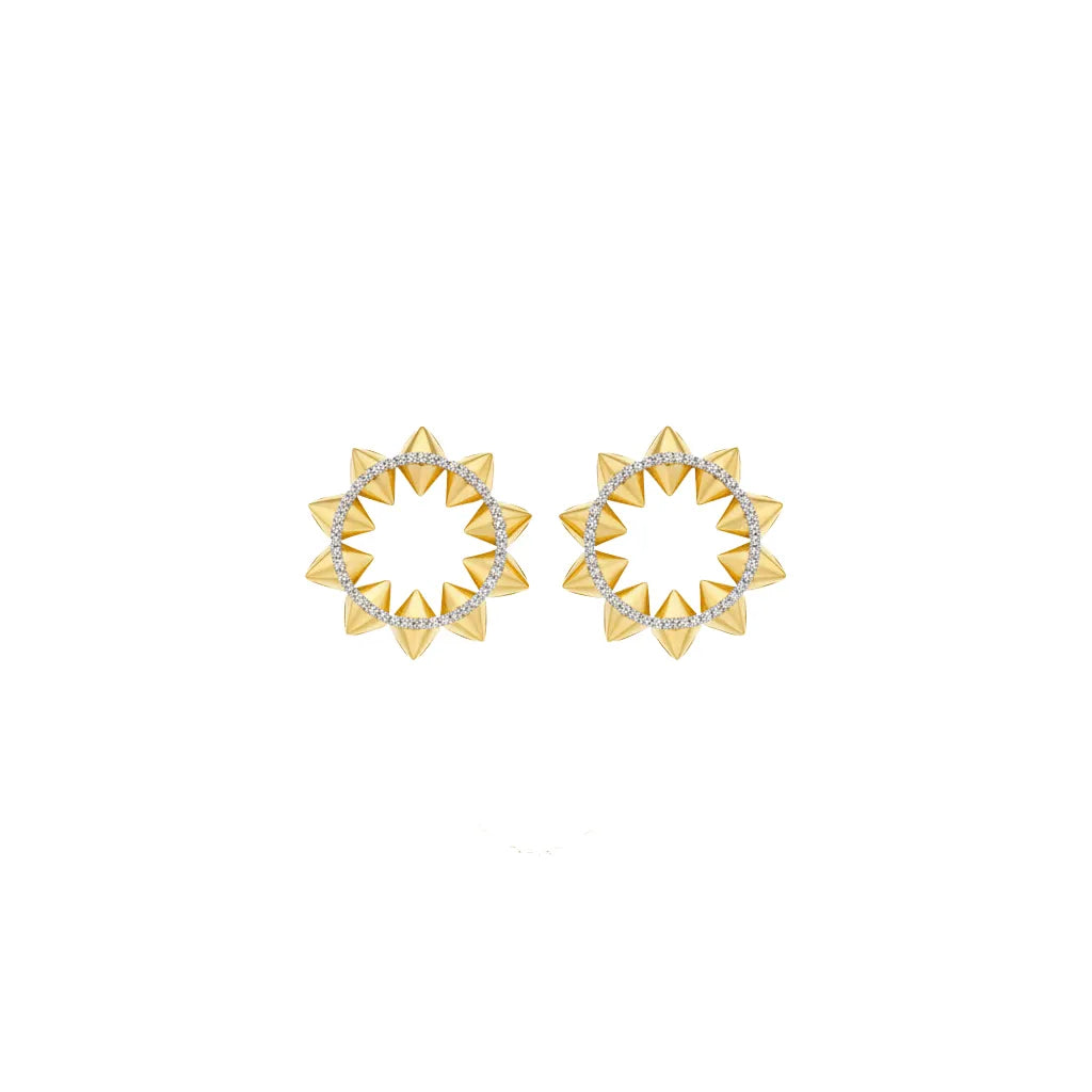 Simple and elegant gold-tone studs earrings designed for effortless everyday styling. Their timeless appearance makes them a versatile addition to any jewelry collection.