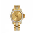 A timeless gold-tone wristwatch designed to add a refined touch to any look. Its classic design makes it suitable for both everyday wear and special occasions.